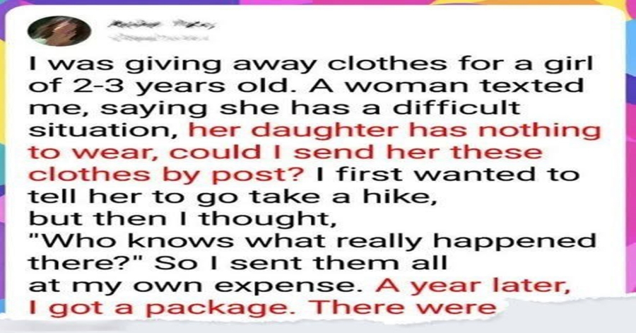 I Sent a Box of Clothes… and a Year Later, This Arrived
