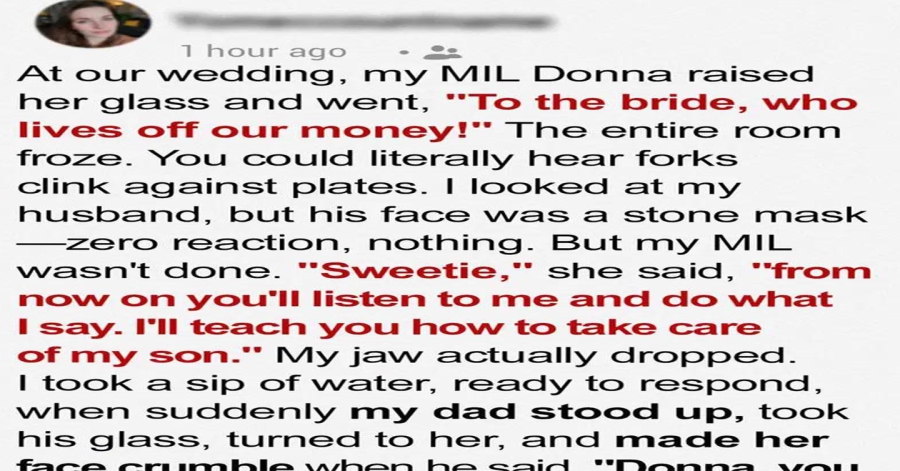 At My Wedding My MIL Toasted