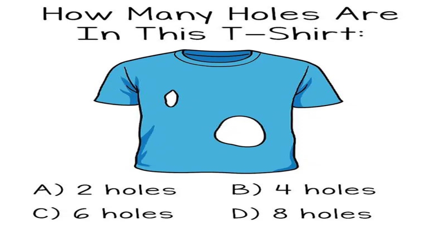 Just 14% Figure Out Correct Number Of Holes In T-Shirt
