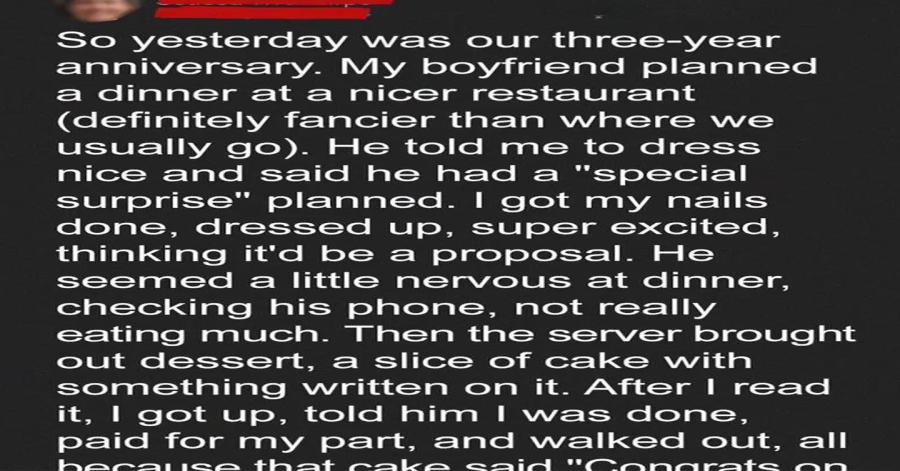 I Thought Our Anniversary Dinner Would Be a Proposal