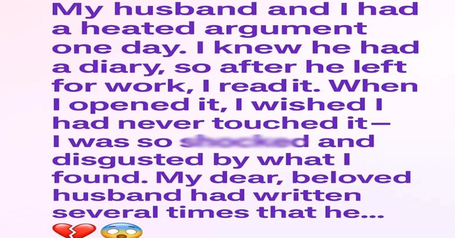 I Read My Husband’s Diary and Discovered the Truth Behind Our Argument