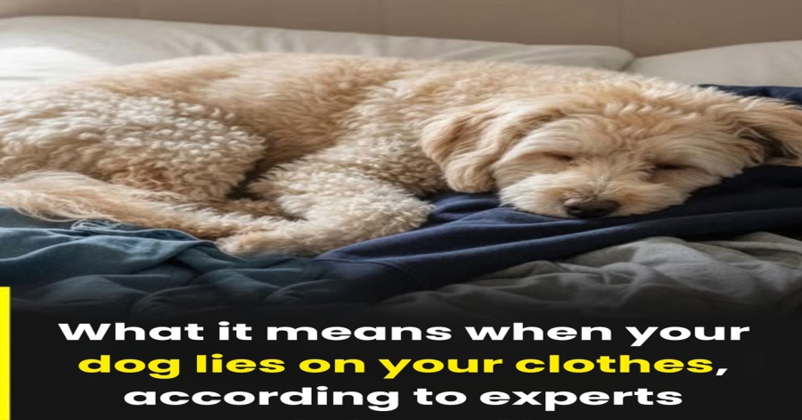 Why your dog sleeps on your clothes and what it means, according to experts